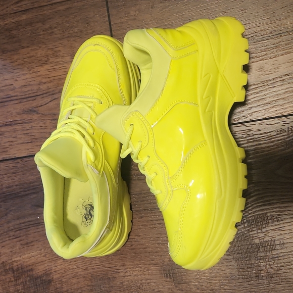 Chunky Lug Neon Sneakers - Picture 10 of 16